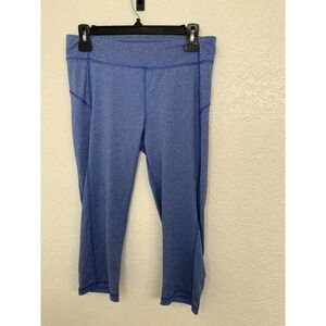 Live Love Dream Capri Leggings Athletic Activewear‎ Blue Cropped L/G